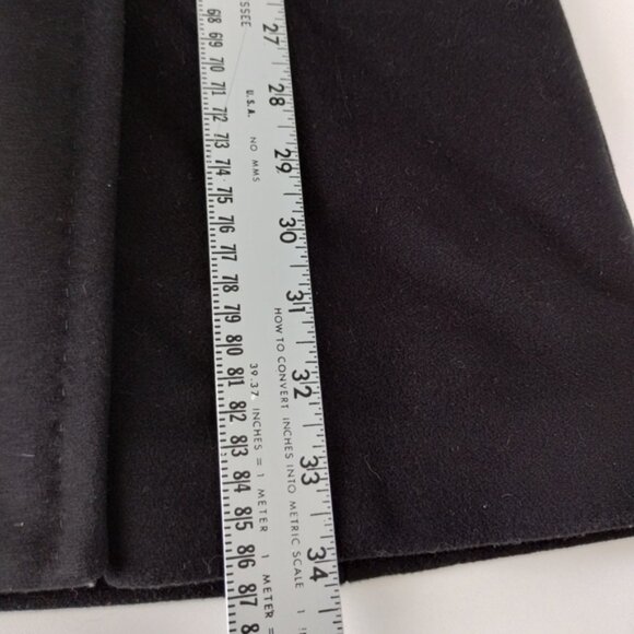 T. Babaton Virgin Wool Coat Small Black Classic Office Winter Coquette Neutral - Picture 8 of 13